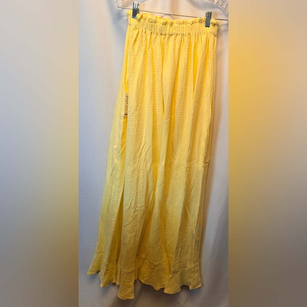 NWT Show Me Your Mumu Size Medium Around The World Maxi Dress Yellow Gauze - Picture 7 of 13